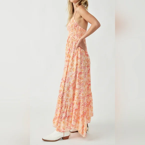 chinese dress ladies Free People Heat Wave Printed Maxi Dark Night Combo SM (Women's 4-6) at  Amazon Women's Clothing store main image 1